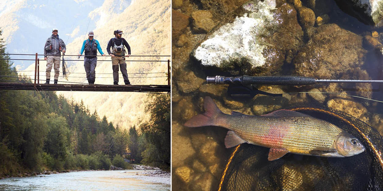 Fly fishing for grayling in Slovenia